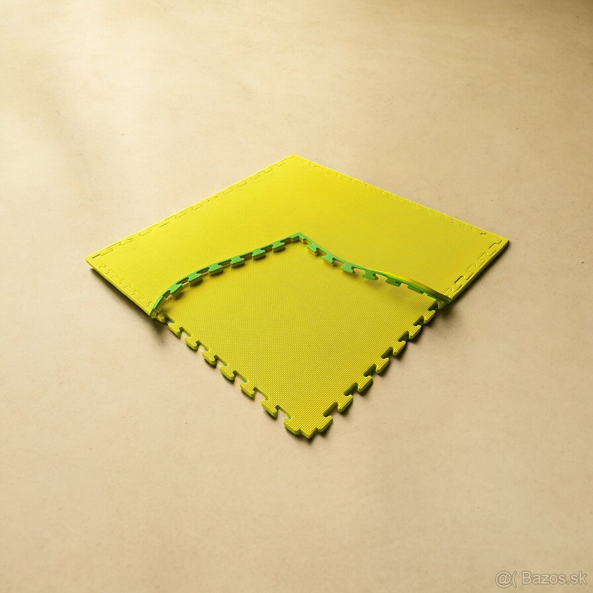 Tatami Champion puzzle  zeleno-žltá 105cm x 105cm x 2cm