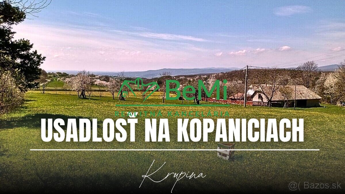 Pozemok 29758 m2, rodinný dom,Krupina