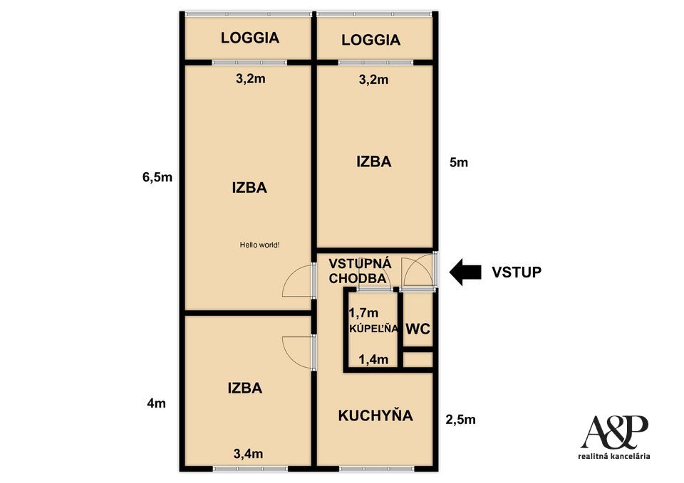 NA PREDAJ 3 IZB. BYT S DVOMI LOGGIAMI, 68M2, SKALICA
