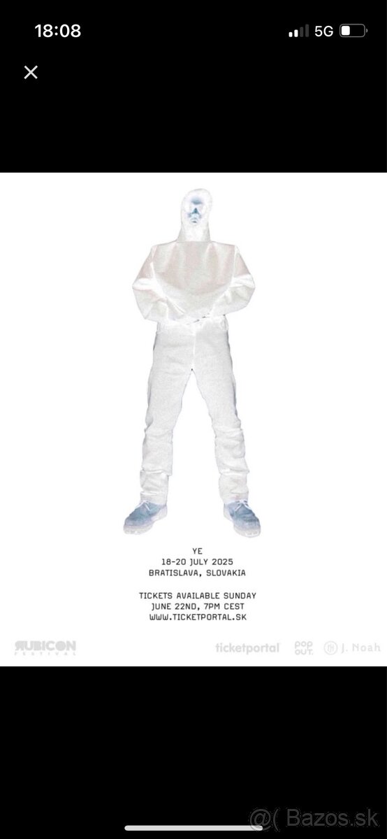4krát trojdňové vstupenky na rubicon KANYE WEST