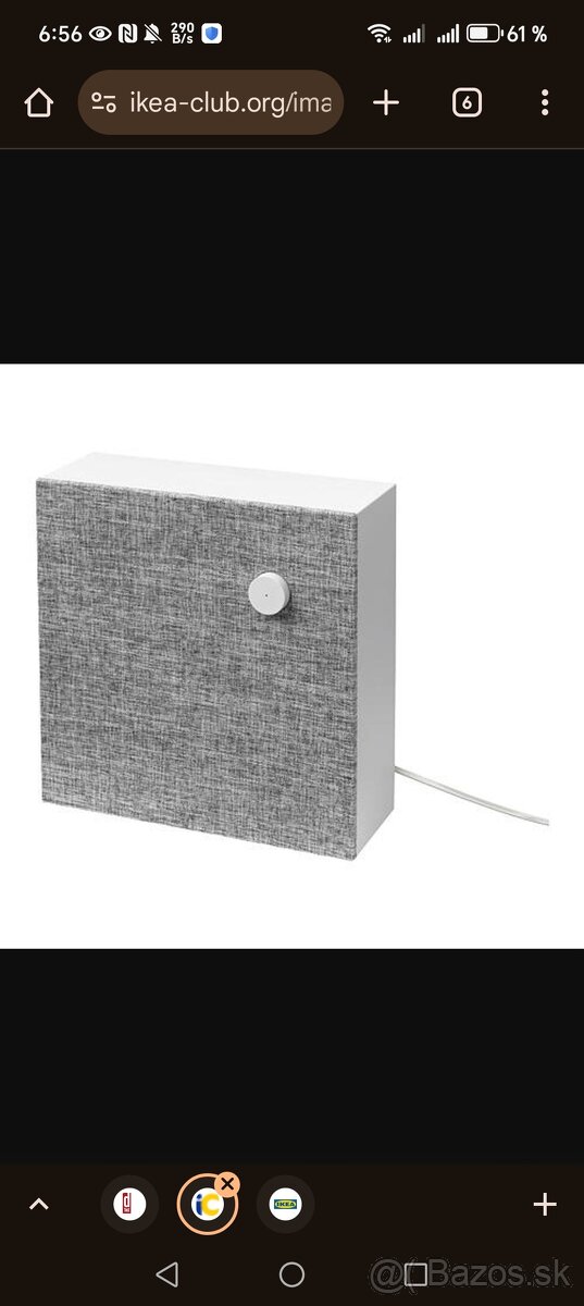 Bluetooth reproduktor IKEA ENEBY 12x12" šedá