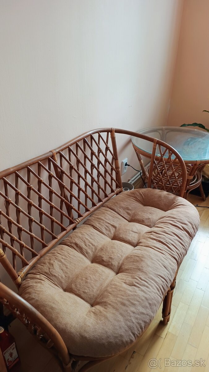 Ratanový pletený nábytok set