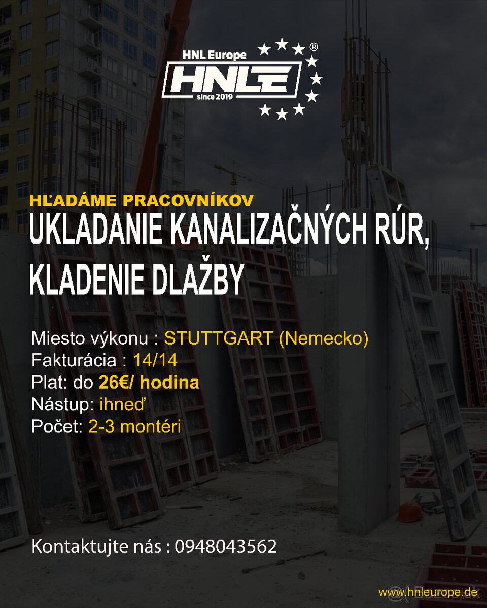 PRACOVNÍCI – Ukladanie kanalizačných rúr & kladenie dlažby