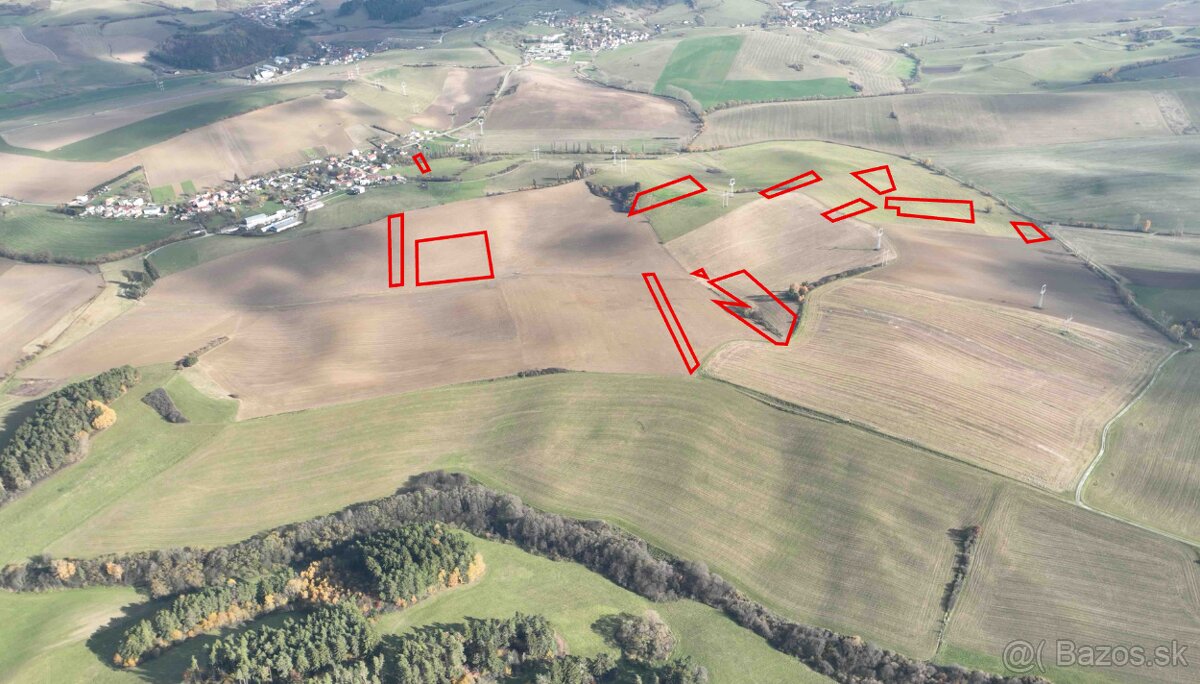 Pozemky v katastrálnom uzemí Horný Kalník