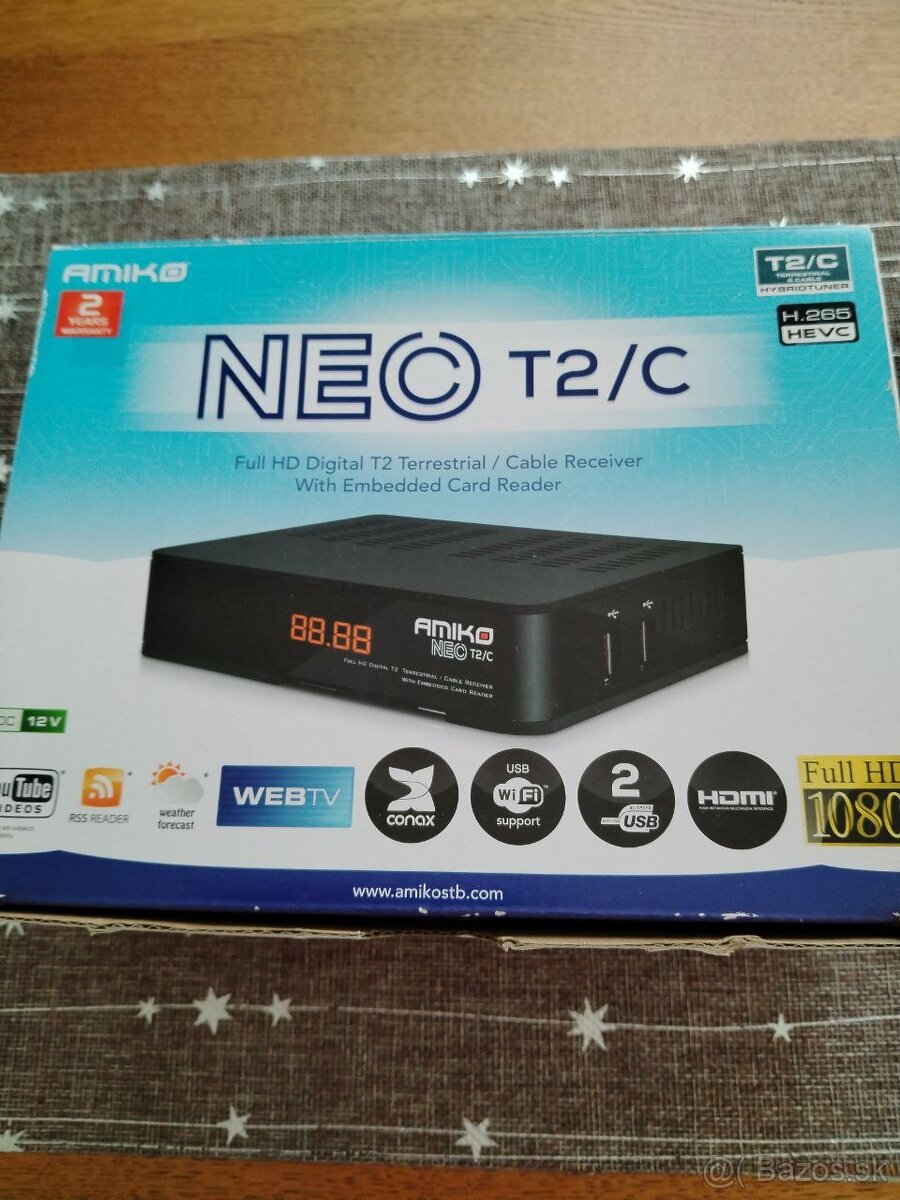 Prijímač Amiko NEO T2/C H.265/HEVC