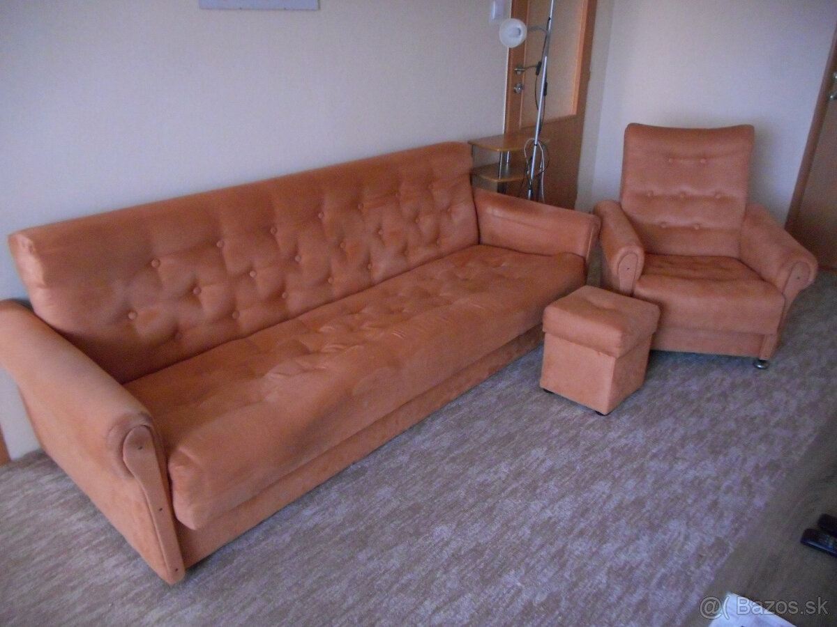 predám sedačku, fotele a taburetku