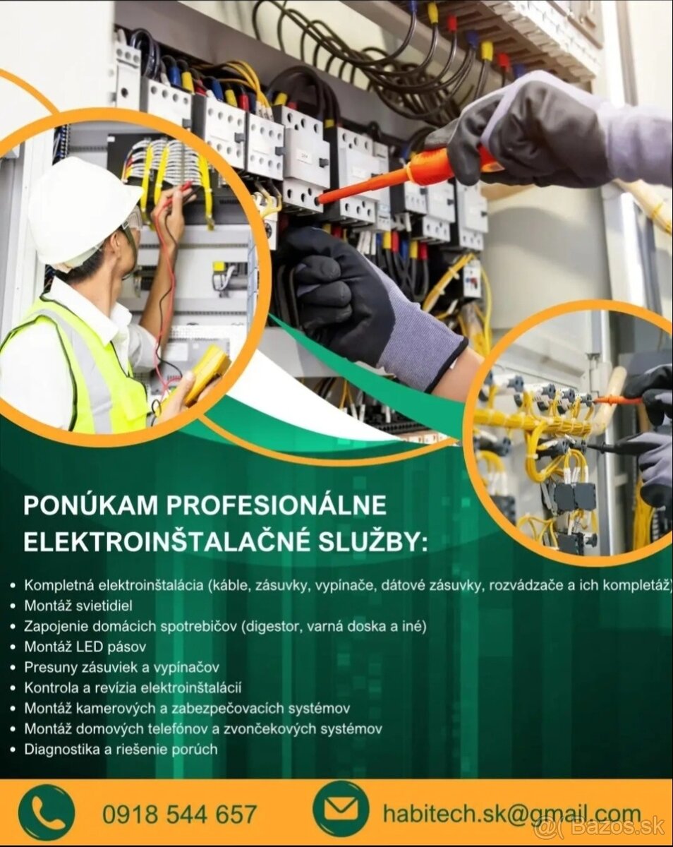 Elektroinštalačné práce - Elektrikár