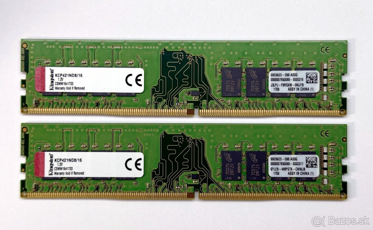 32GB DDR4 (2x16GB) 2133MHz Kingston