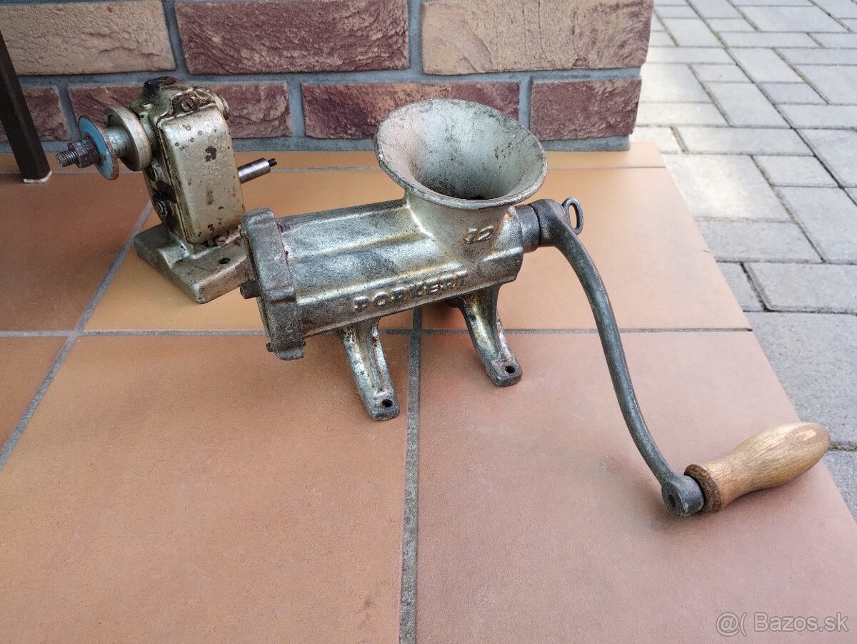 Mlynček na mäso Porkert 12 + prevodovka