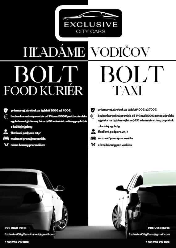 Kuriér Bolt Food provízia od 8%