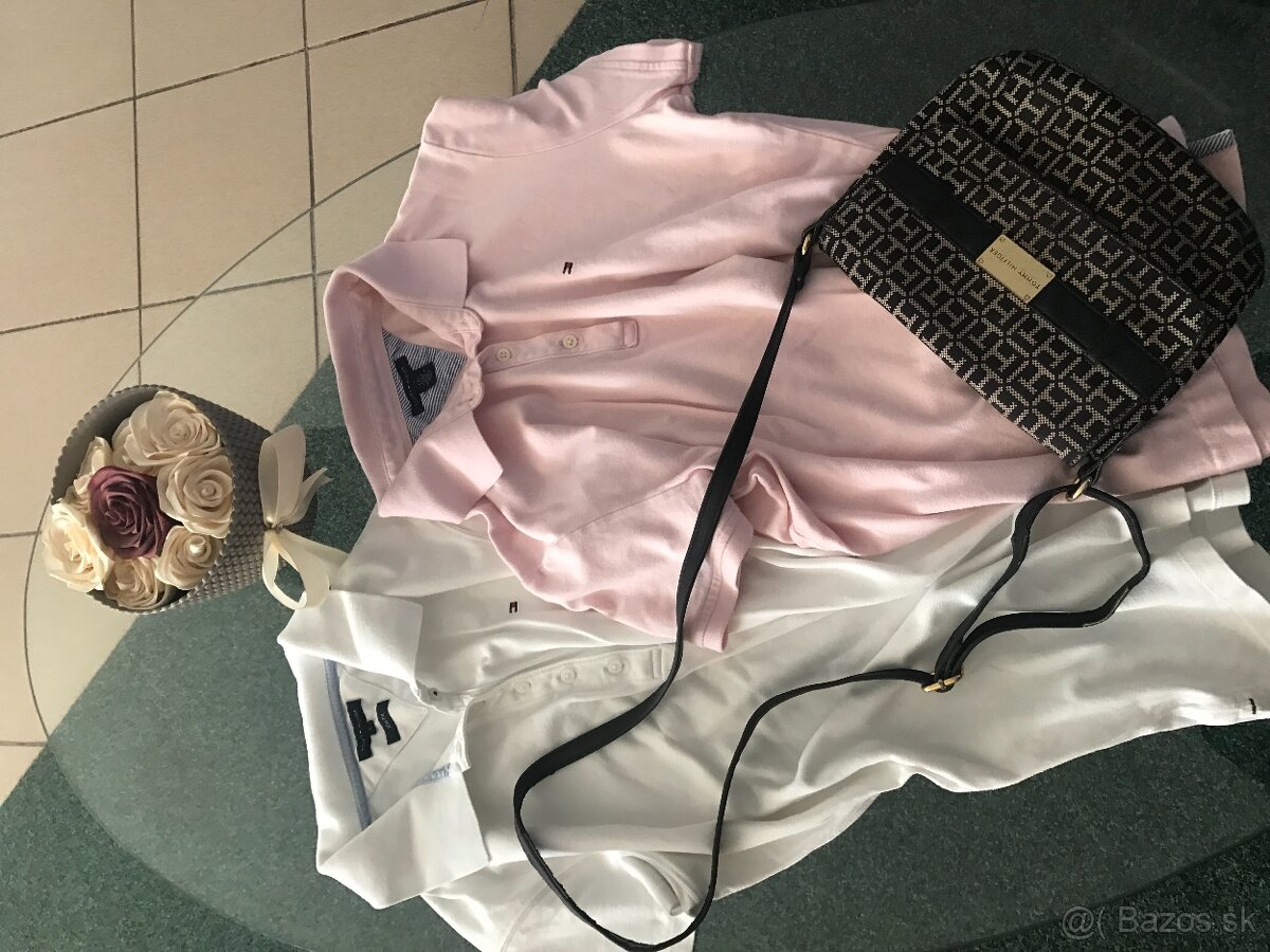 TOMMY HILFIGER originál set 2x polotricko+kabelka darcek