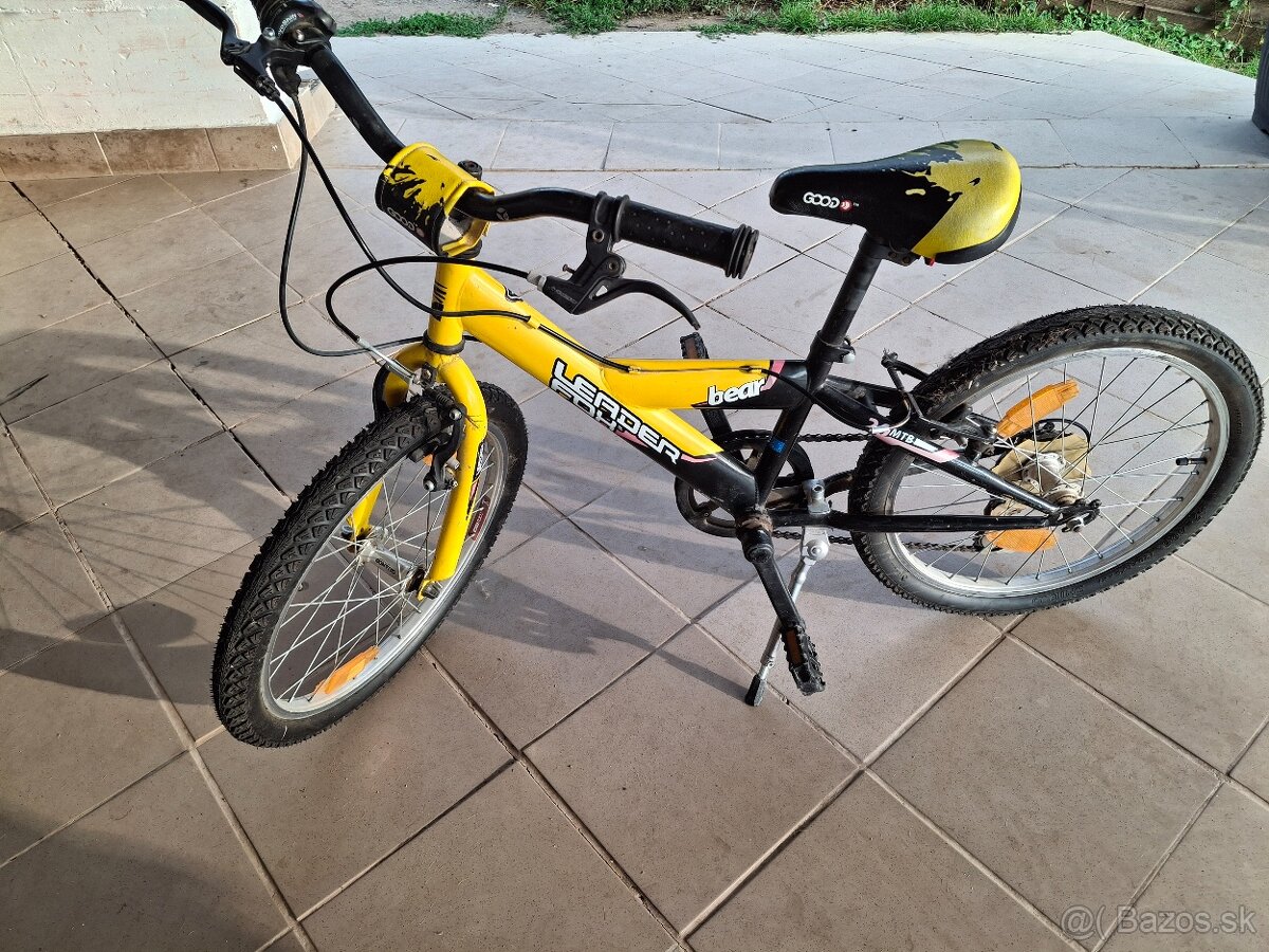 Detský bicykel 20" Leader Fox štýlový žltý