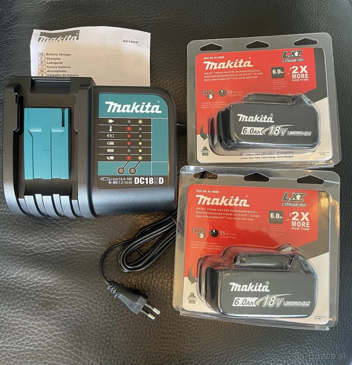 Nabíječka + 2 baterie MAKITA 18V 6Ah
