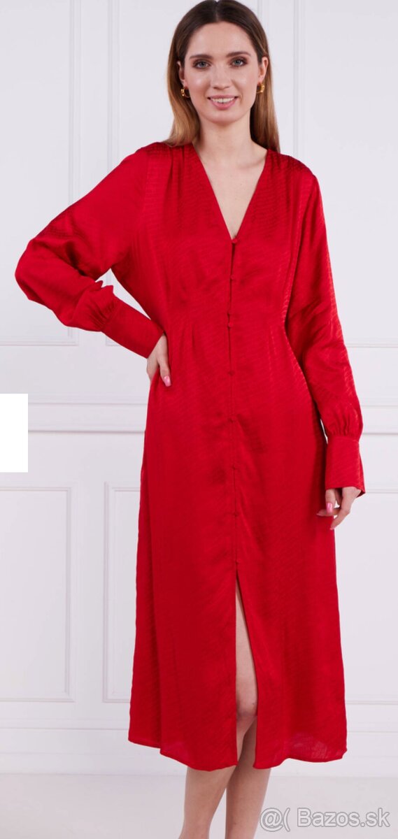 Karl Lagerfeld šaty červené M jaquard