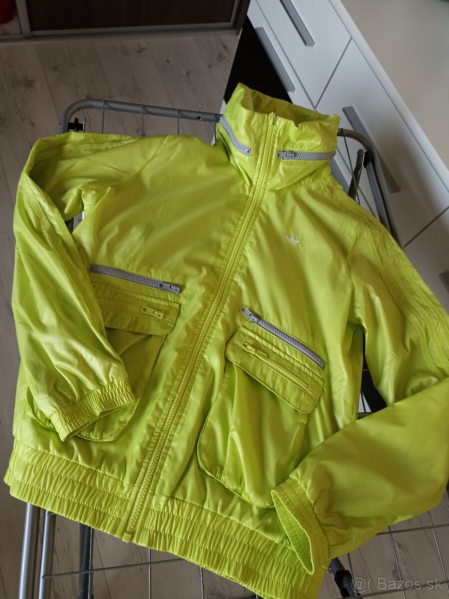 Prechodná dámska neónová Adidas bunda, veľ.36