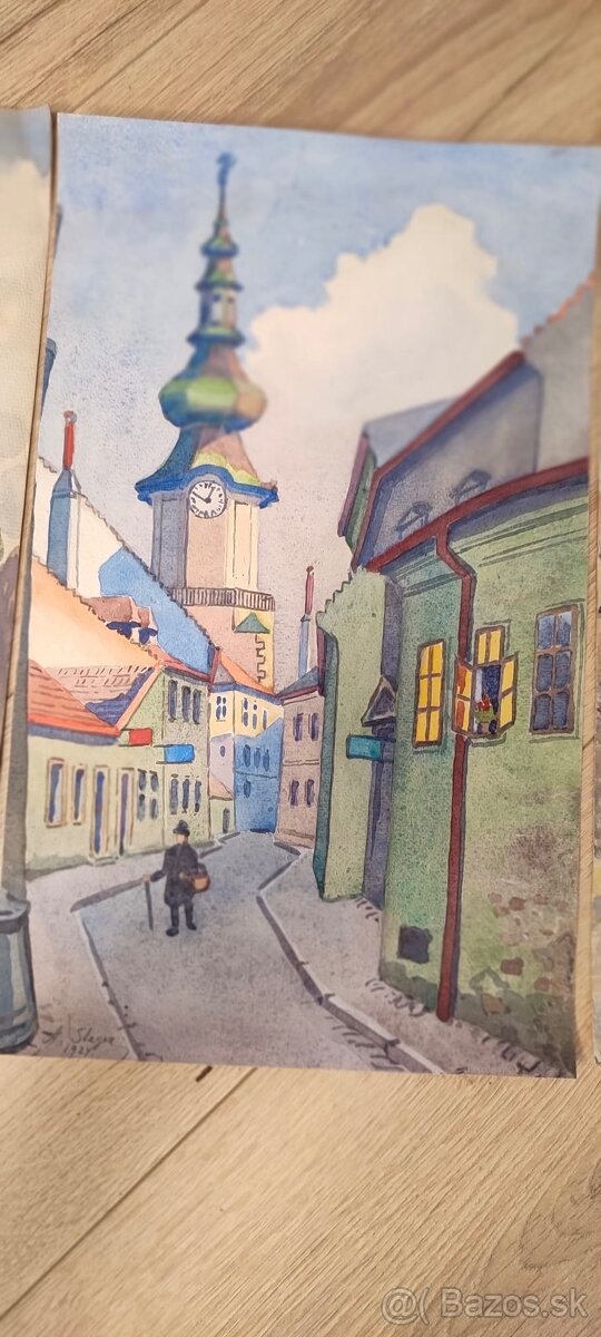 Akvarel Anton Stéger- Michalska brána