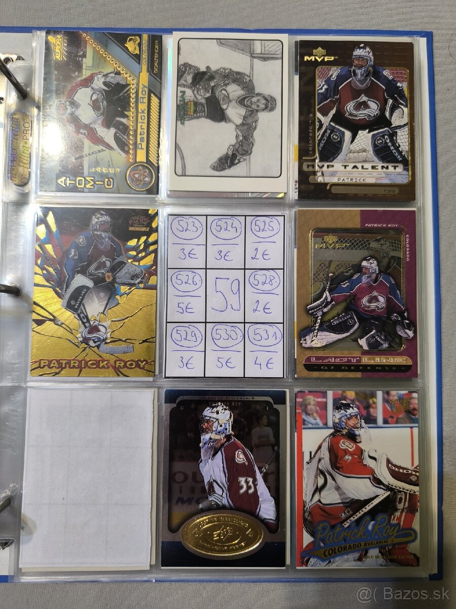 Hokejové kartičky - Patrick Roy 3