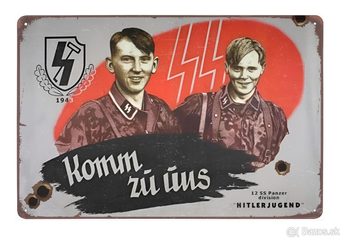 plechová cedule: 12. Panzer-Division (válečná propaganda)