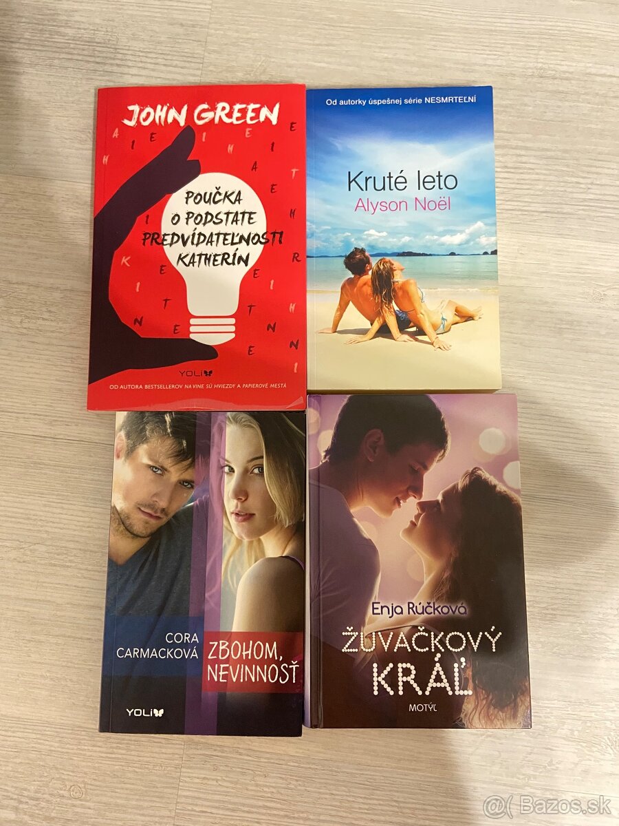 4 knihy kategórie young adult/mládež