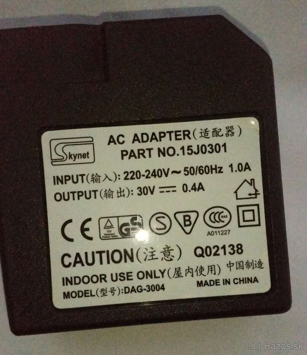 adapter k tlaciarni 30V/ 0,4A