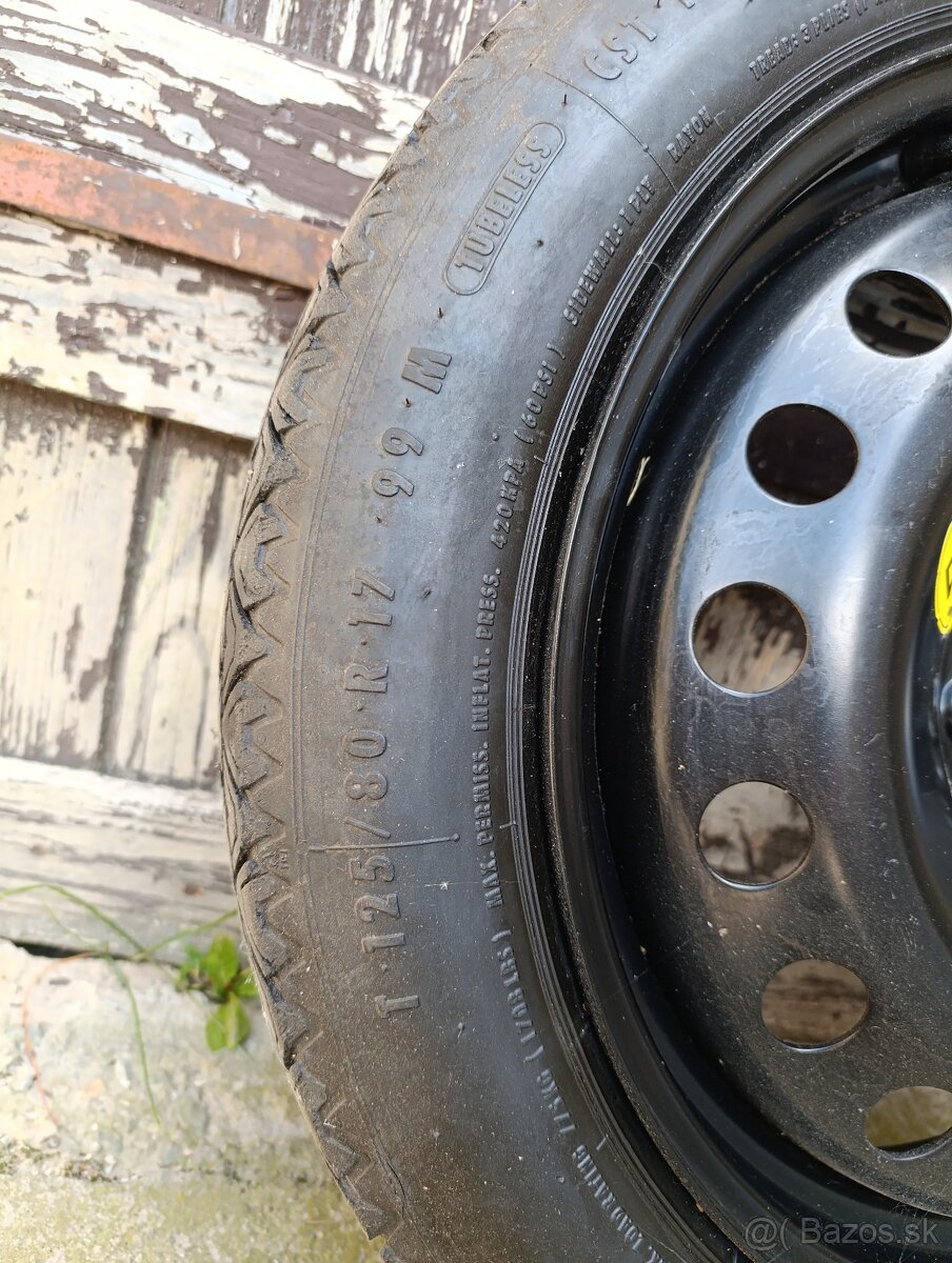 Dojazdové koleso 125/80/R17 - NOVÉ