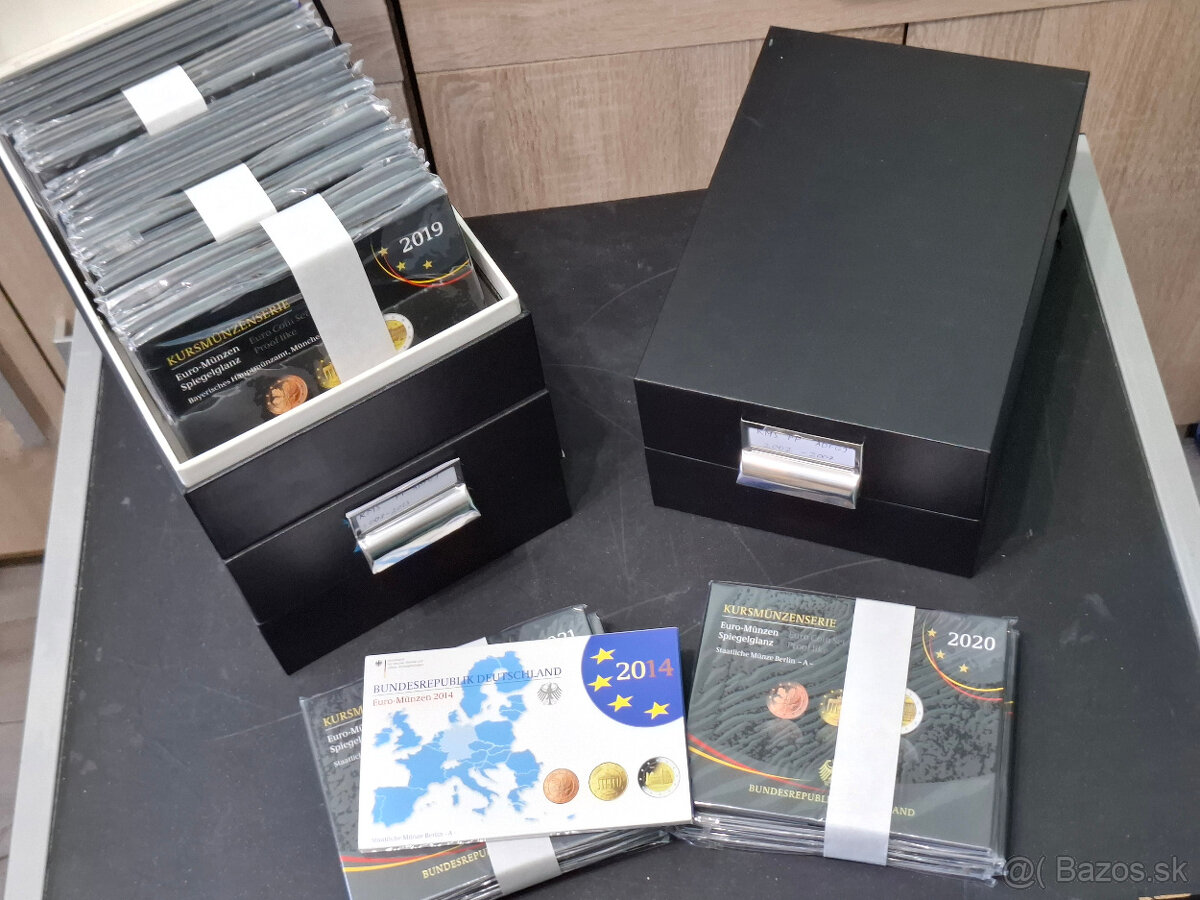 Sada EURO minci Nemecko 2002-2021 ADFGJ PROOF