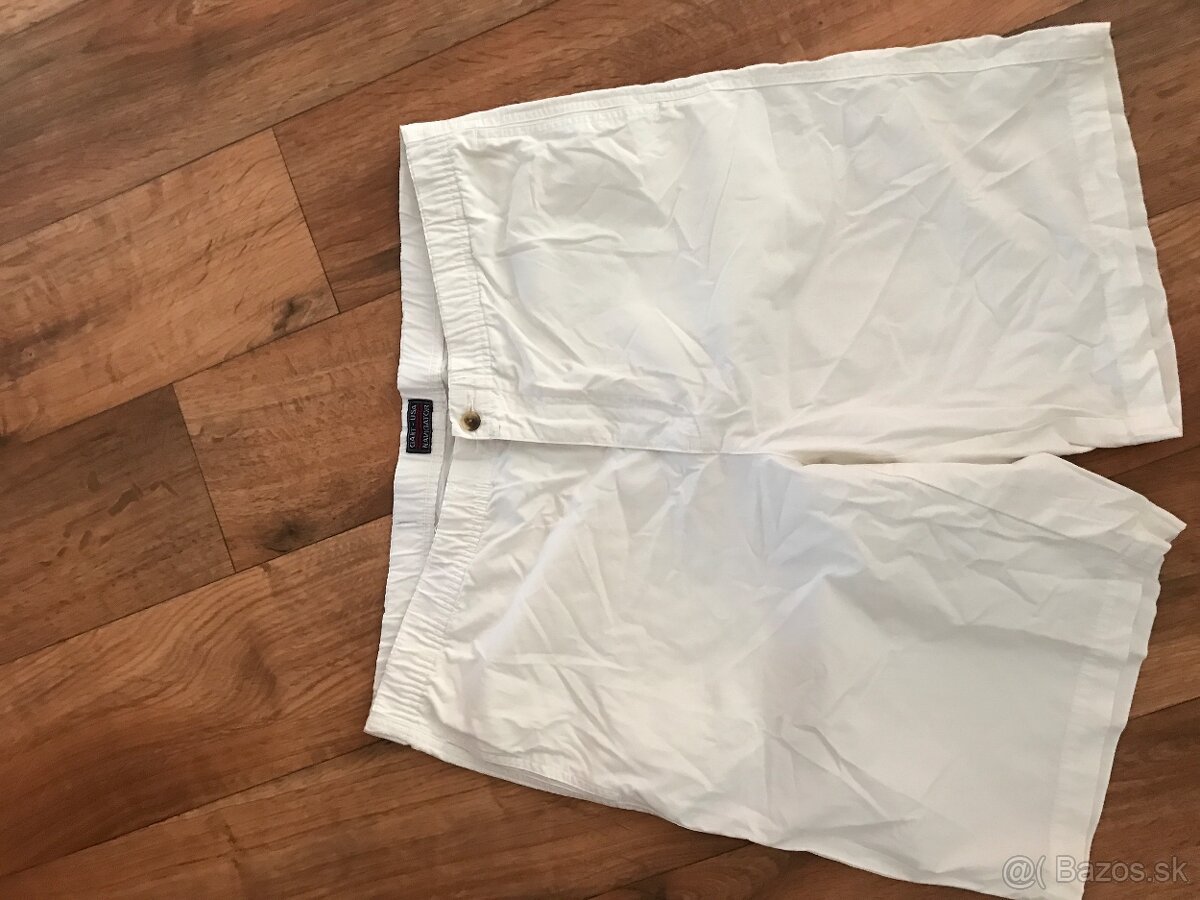NOVÉ GANT originál biele pánske capri nohavice XL
