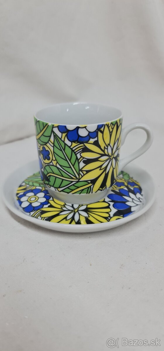 Šálka s podšálkou DUBÍ Czechoslovakia