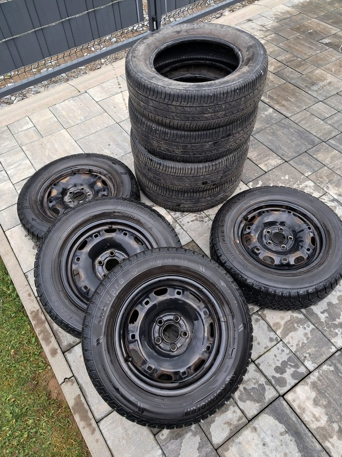 Zimna sada / zimne pneu  175/70 r14 +  snimače tlaku TPMS
