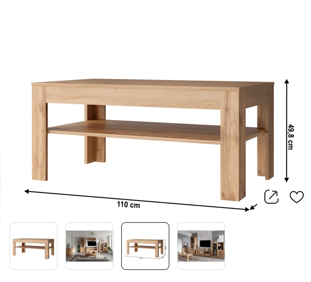 Konferencny stolík 110, dub wotan,