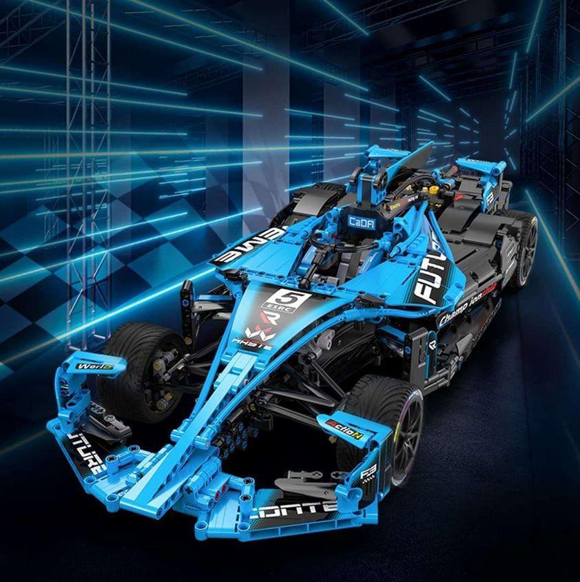 Technická stavebnica Formula E – nová 1667 dielov, RC+motory