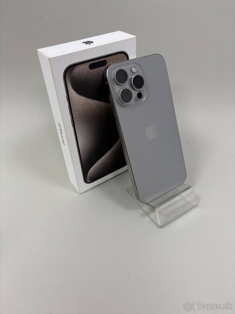 Apple iPhone 15 PRO MAX 256GB Natural Titanium-Batéria 100%