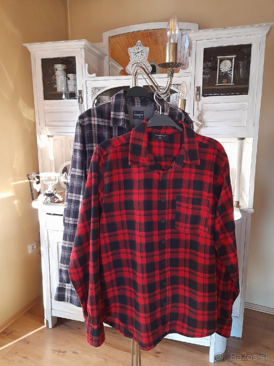 Flanelové a iné košele S/M