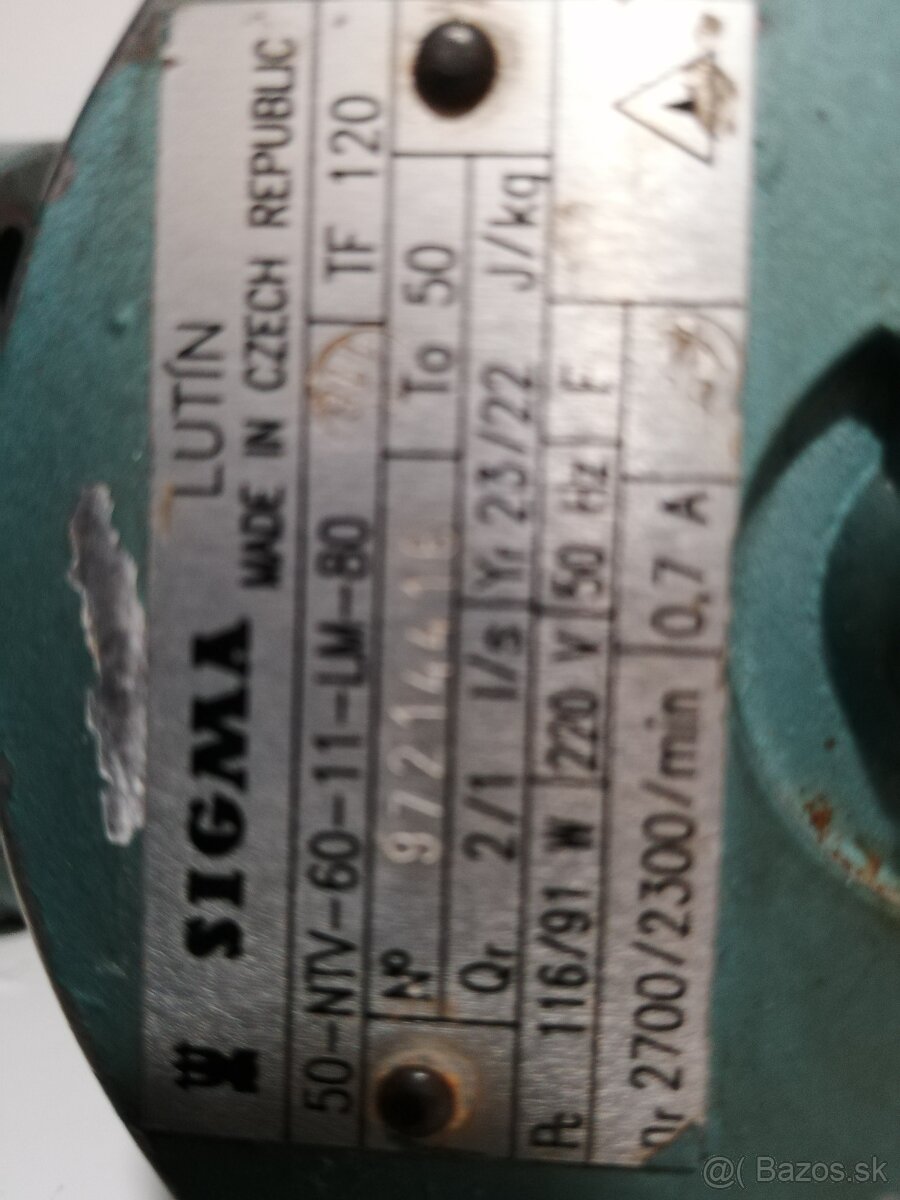 Sigma obehové čerpadlo Typ 50 NTV 60 - 11 - LM80, 230V