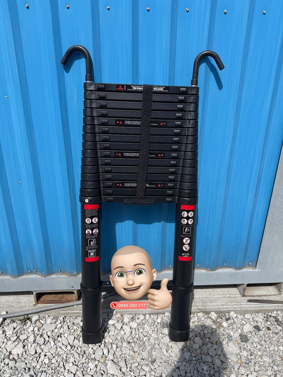 ☘️[AKTUÁLNE] - Teleskopický hliníkový rebrík 6,2m + HÁKY