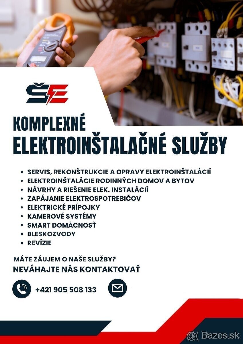 Elektroinštalácie Prešov, elektrikar prešov