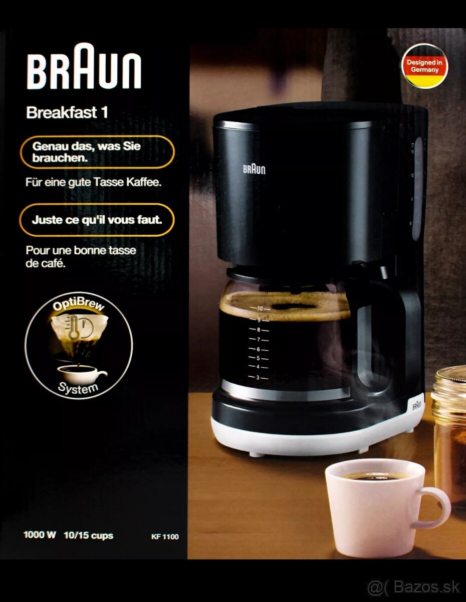 Braun Breakfast 1 1000w 10/15 cups kf 1100