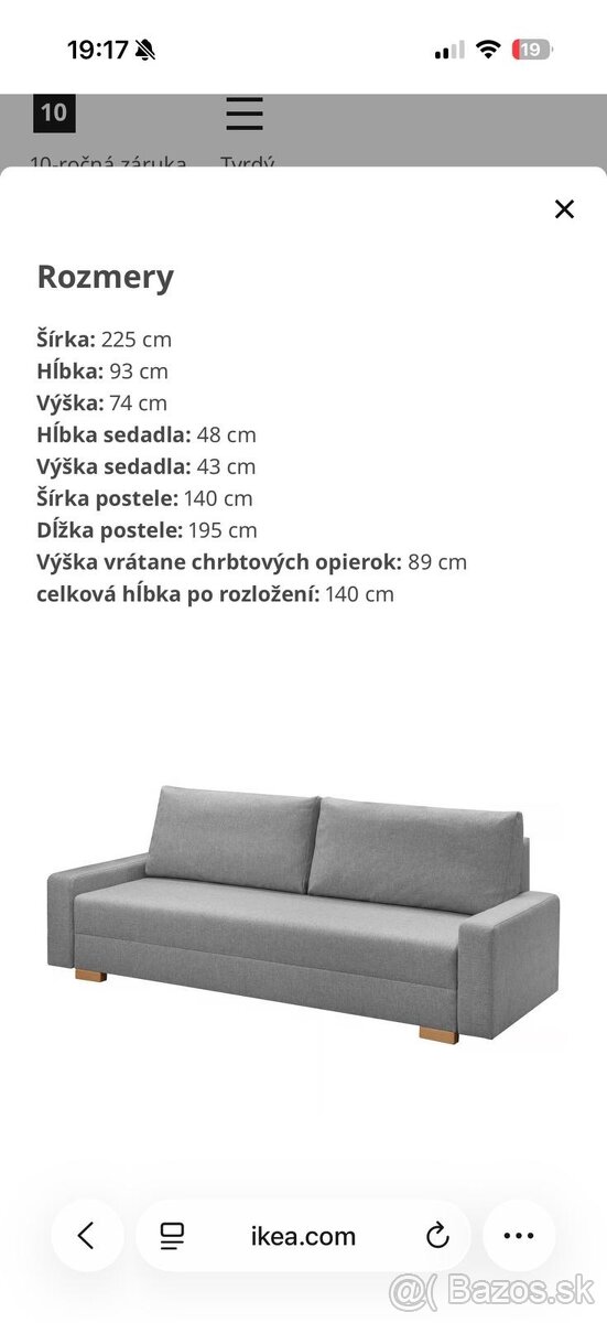 Rozkladacia 3-pohovka