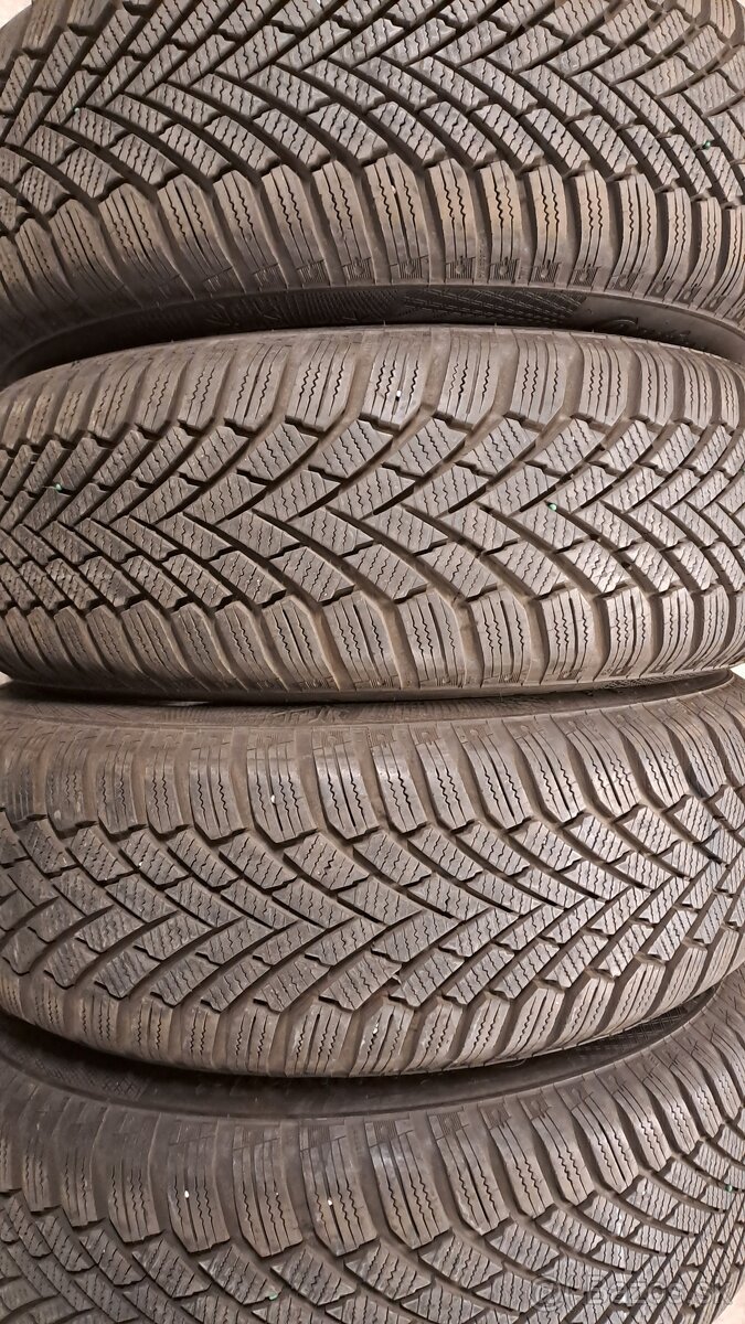 Predám 4ks jazdené zimné 195/65,r15-91H Continental