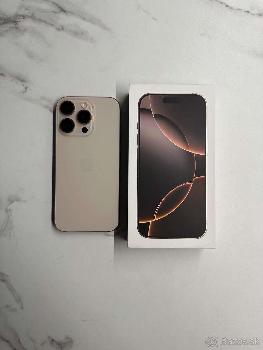 Predám iPhone 16 Pro 128GB púštny titán
