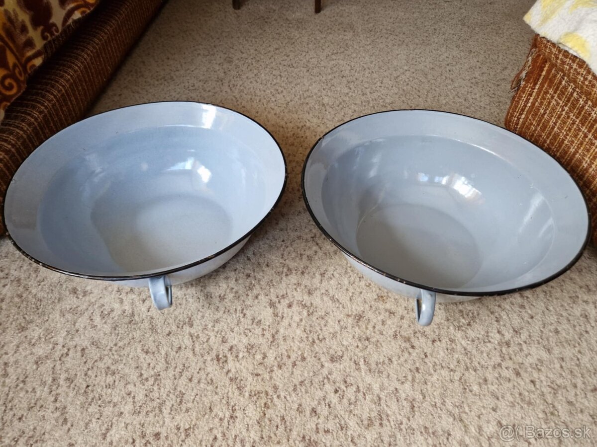 2x Velky smaltovany vandlik,vandel