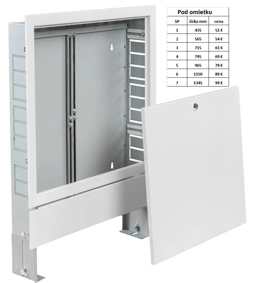 Skrinky na rozdeľovač pod omietku ,nad omietku
