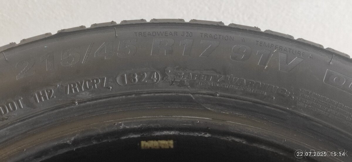 Kumho 215/45//R17 letné