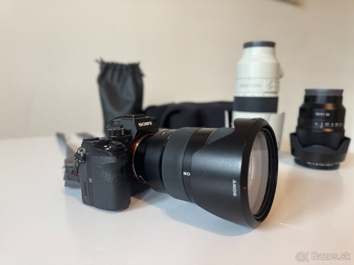 Predám Sony a7R II + 3 prémiové Sony objektívy (komplet set)