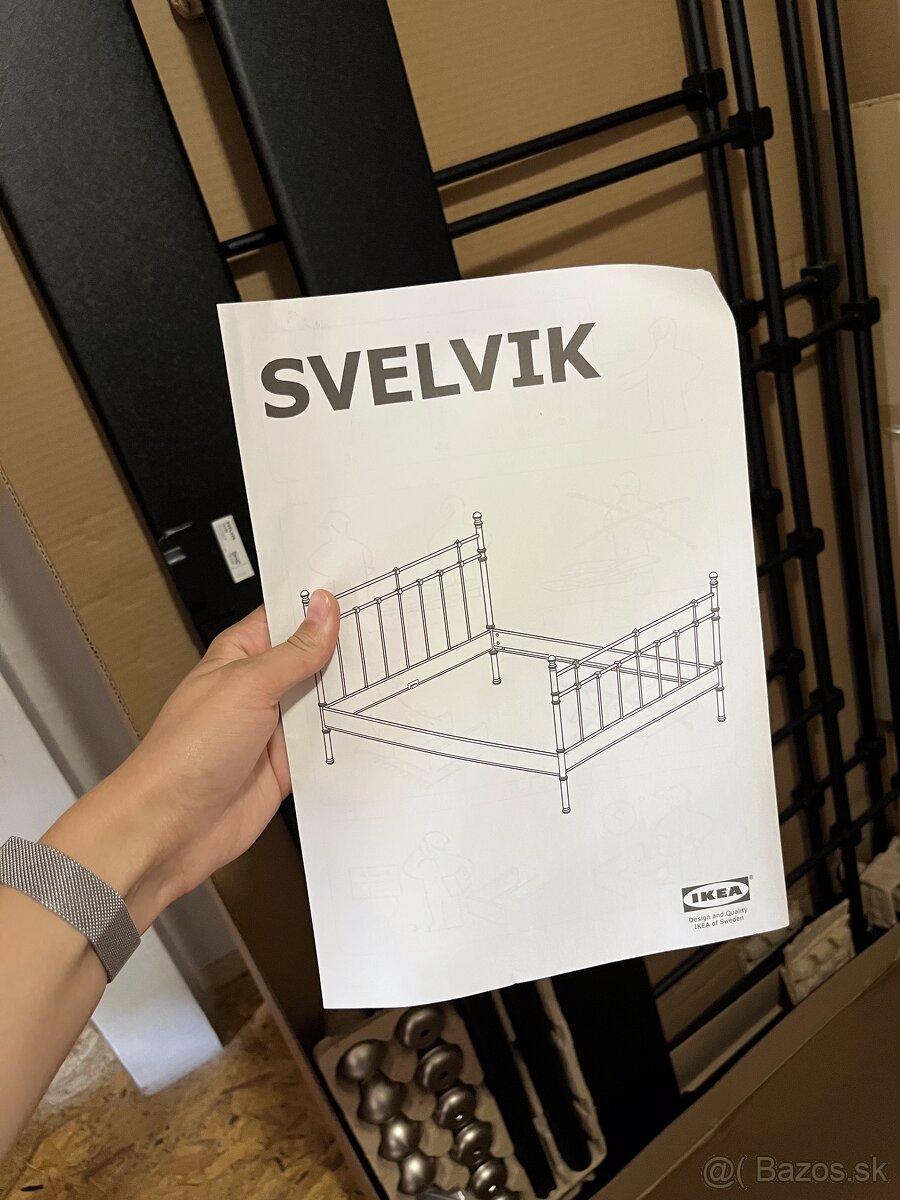 Vintage IKEA kovové čelá postele