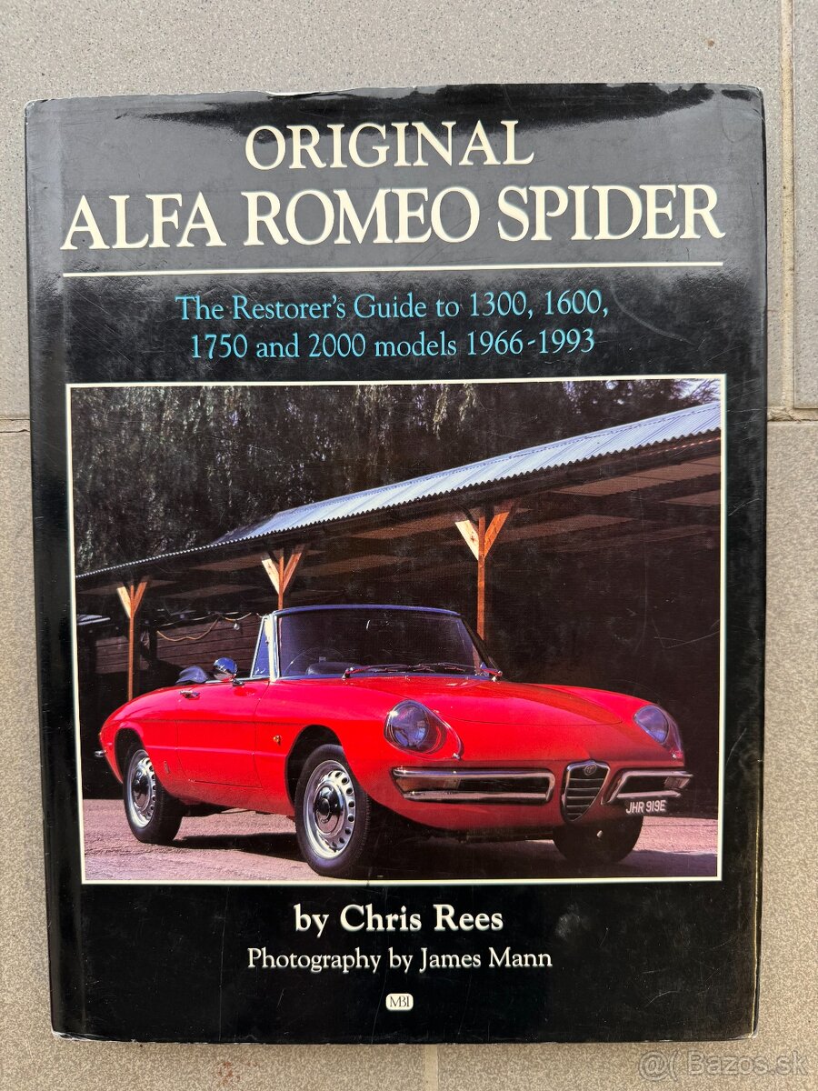 ALFA ROMEO SPIDER originální manuál renovátora / sběratele