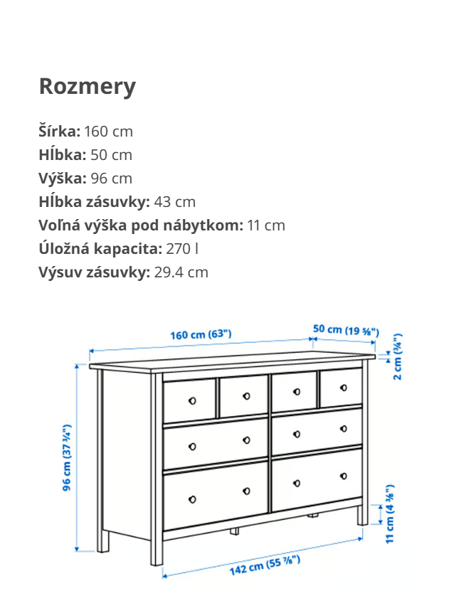 Komoda HEMNES