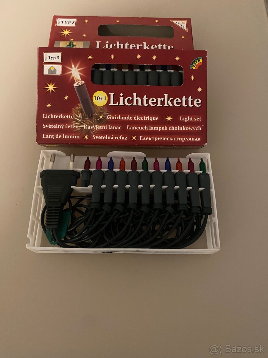 Vianočné svetielka/svetelná miny reťaz 10+1