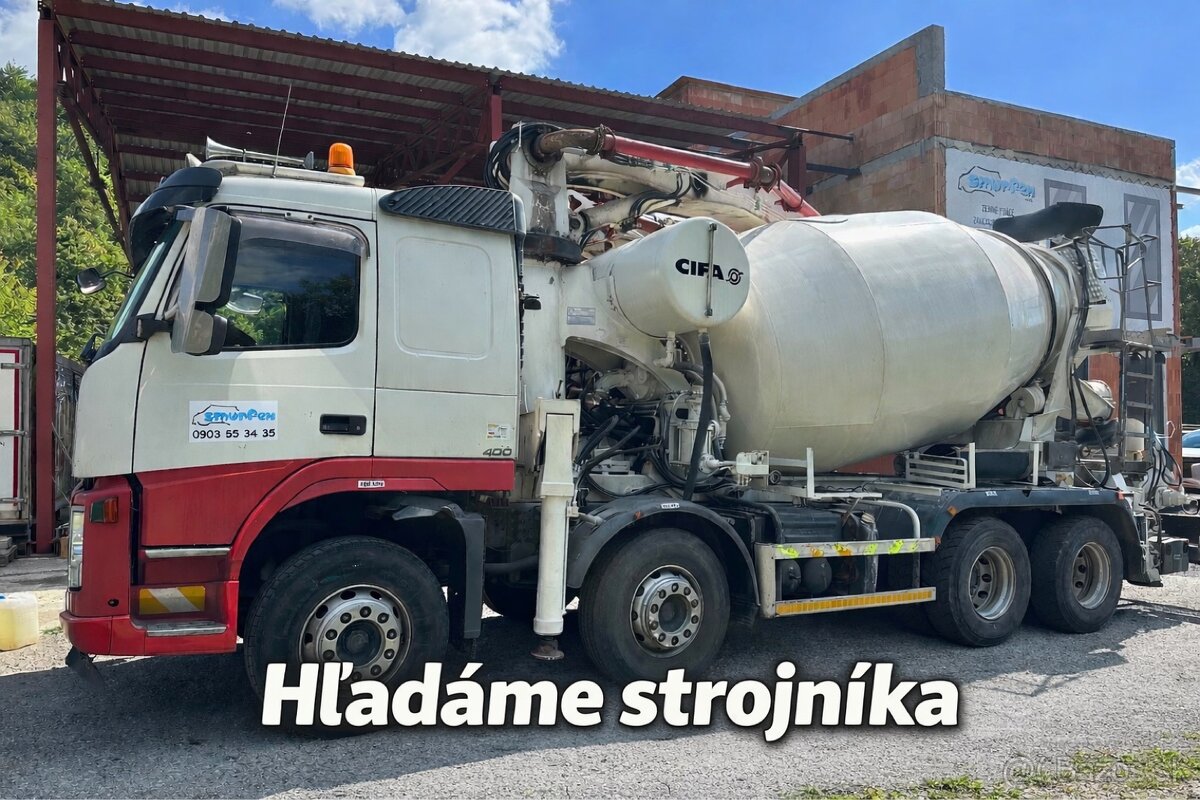 Vodič strojník Cifa pumik betonpumpa čerpadlo betónu