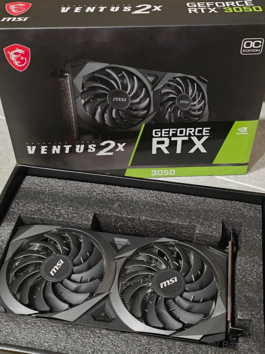 Graficka karta MSI GeForce RTX 3050 VENTUS 8GOC